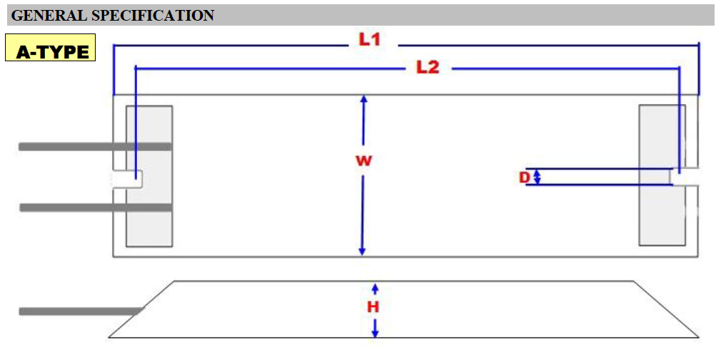 MHL Series Aluminum Case Resistor Dimensions and Specifications Chart 1